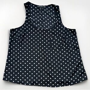 Forever 21 Y2K Black White Polka Dot Flowy Tank Top Blouse 1X